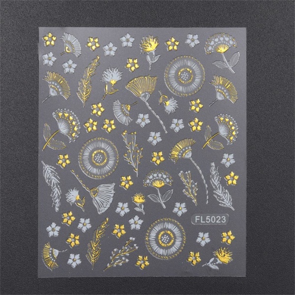 Nail Art Adhesive Stickers Flower Geometry Design Fl5023