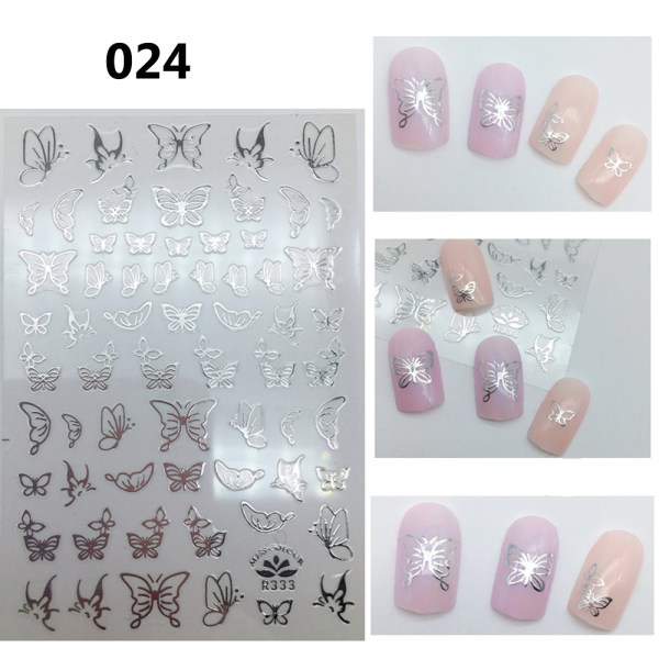 Nail Stickers 3d Butterfly Holographic 24
