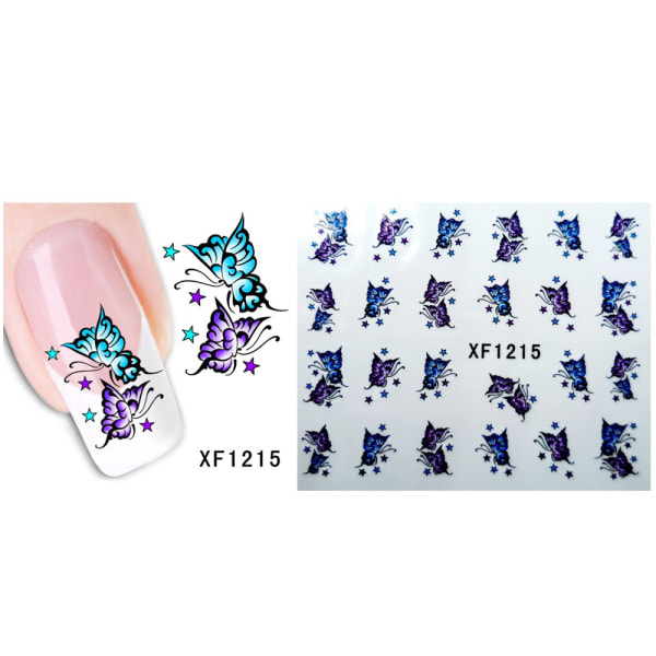 Nail Stickers 3d Butterfly Holographic Xf1215