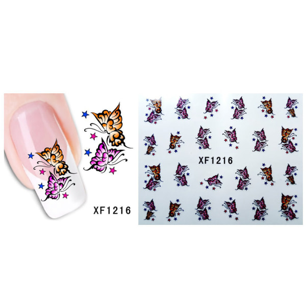 Nail Stickers 3d Butterfly Holographic Xf1216