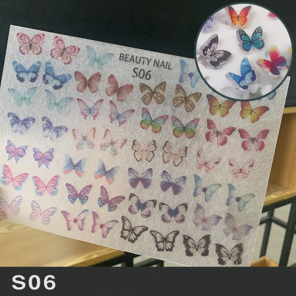 Nail Stickers Butterfly Art Decorations S06
