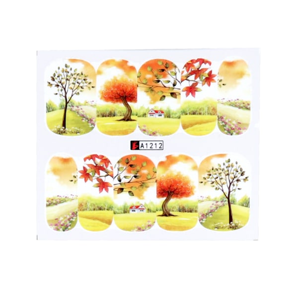 Nail Stickers Water Transfer Decal Autumn Style A1212 12