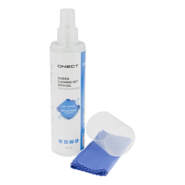 Qnect Cleaning skärmrengöringsgel med torkduk (250 ml)