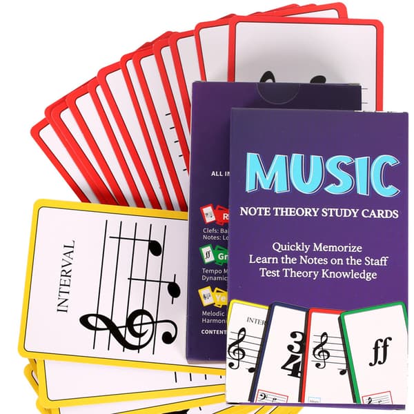 Musikteori flashcards - lær hurtigt noderne på nodesystemet