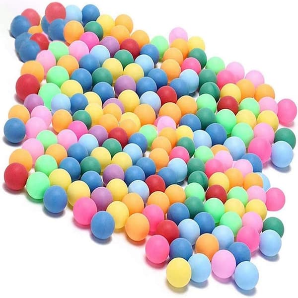 150 fargede bordtennisballer, bordtennisball i plast for pong-spill og reklame, barn, DIY, morsomme kunster, hundeleke, katteleke
