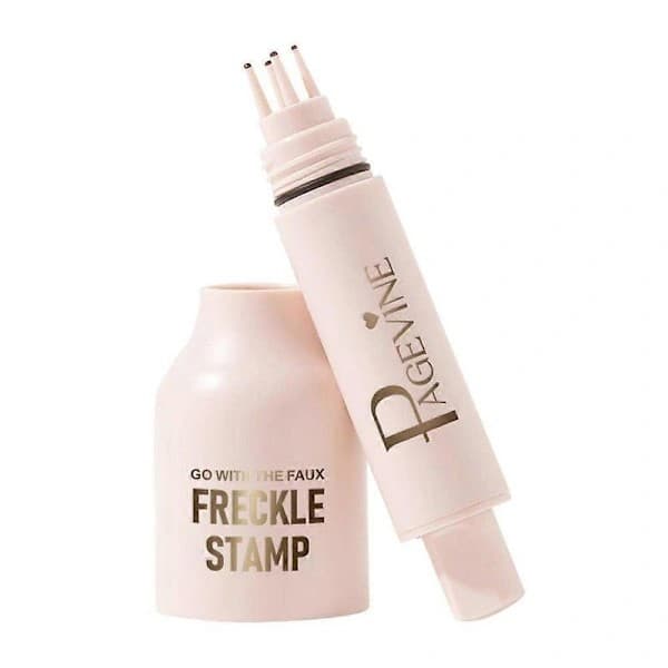 5-punkts fregnestempelpen, naturlig makeup-effekt, vandtæt flydende fregne, hurtigtørrende, enkelt pudsespids, mellemstørrelse