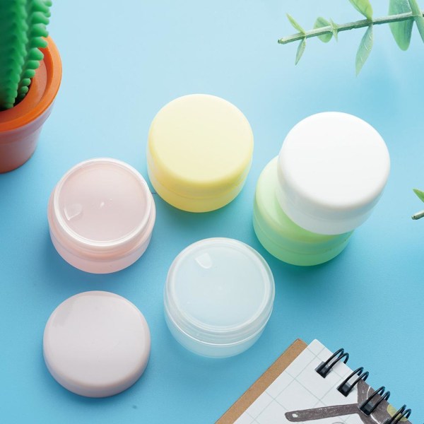 Plastic Round Empty Jar Pot Face Cream Cosmetic Storage Bottle 1 B Green