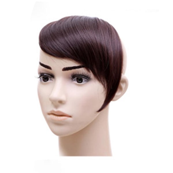 Women 100% Human Hair Side Fringe Bangs Clip In Front Hairpiece H
