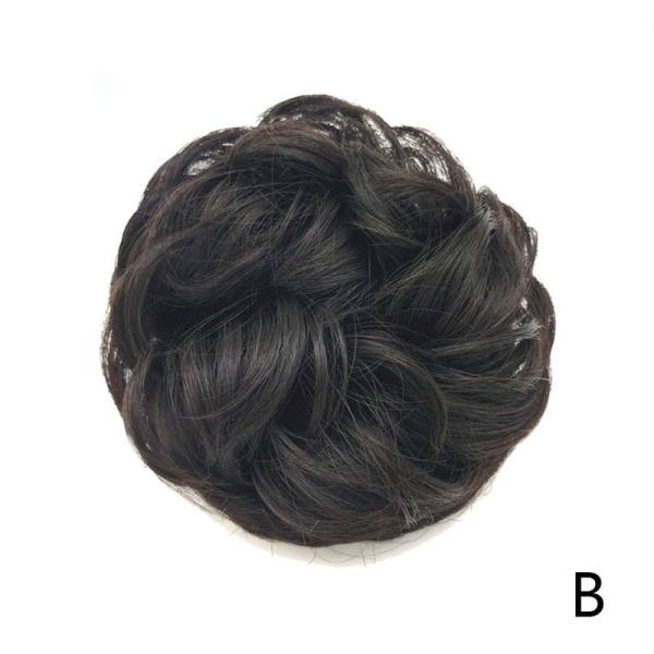 Women Stylish Elastic Hair Wig Ring Chemical Fiber Ponytail B 4#