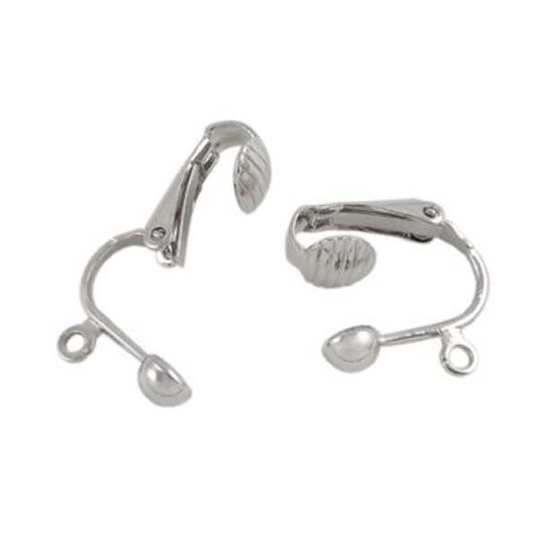 Köp 3 par (6 st.) Platinapläterade nickelfria clips till örhängen | Fyndiq