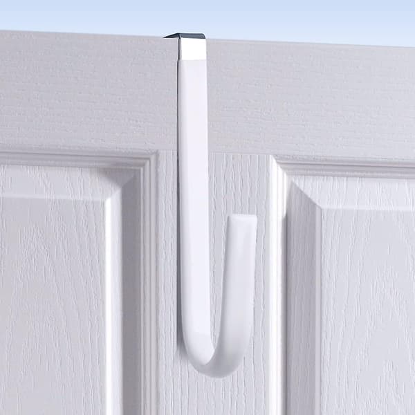 Over Door Hook White - Myk gummioverflatedesign for å forhindre artikkel
