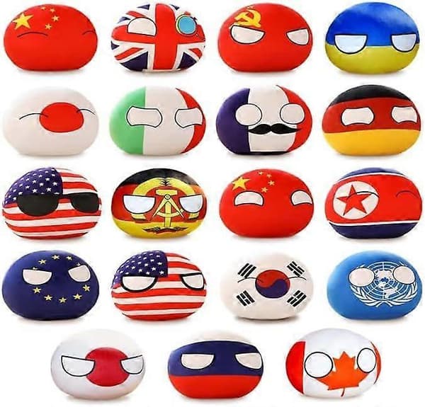 19 st Landsbollar Plyschset, 10 cm Polen Boll Plyschdocka, Hängsmycke Tillbehör, Gosedjur Presenter Kompatibel med Barn Vuxna