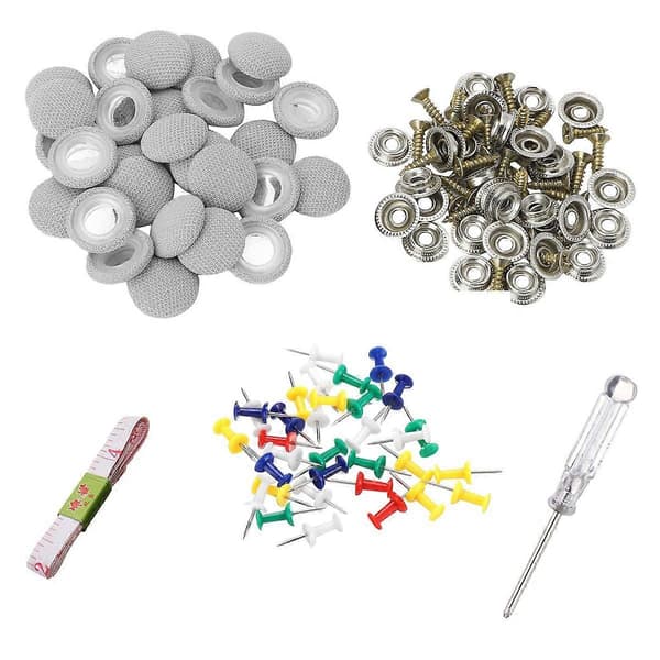 60 st DIY Takbeklädnadsreparationskit Fixera Hängande Innertak Nål Spänne Skruv Inget Lim för Lastbil/Bil Skruv