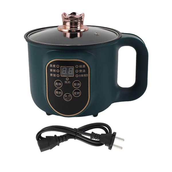 Sähköinen keittoastia 1,8L 600W Kannettava Helppo puhdistaa Nuudeli Ramen -keittoastia kotiin toimistoon juhliin keittiöön asuntolaan EU-pistoke 220V