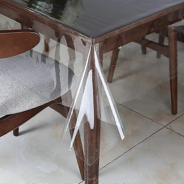 Klar Vinyl Duk Beskyttelse Vanntett/oljetett Plast Firkantet Transparent Ark Tab