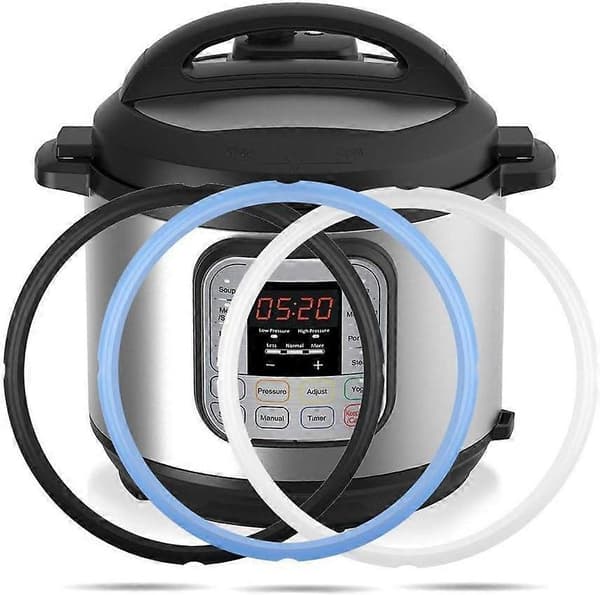 3 stk. silikonforseglingsring for Instant Pot 6 qt, Insta Pot-tetninger Erstatningspakning 6 Quart Instapot-forseglingsring, matvaregodkjent silikon f