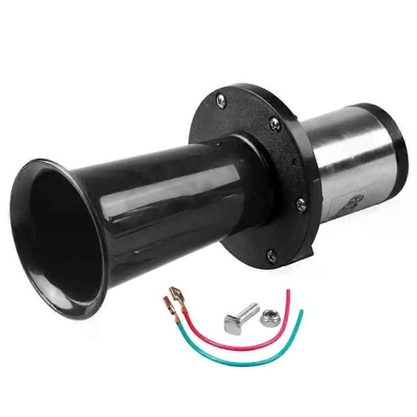 1 stk. Universal Kuhorn Svart Retro Trompet Vintage 12v 110db Horn Antikk Vintage Bilhorn Bilhøyttaler Bremsesystem Bildeler