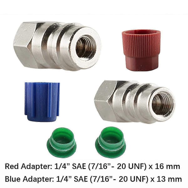 A/C Ladeport Adapter Retrofit R12 til R134a Konverteringssett