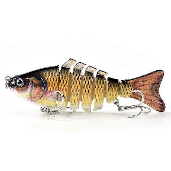 Robotisk Svømme Lokkemiddel 10cm Multi-seksjon Fiske Lokkemiddel med 6 Kroker Livaktig Hardt Agn