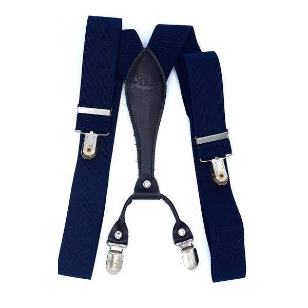 Eleganta mörkblåa hängslen