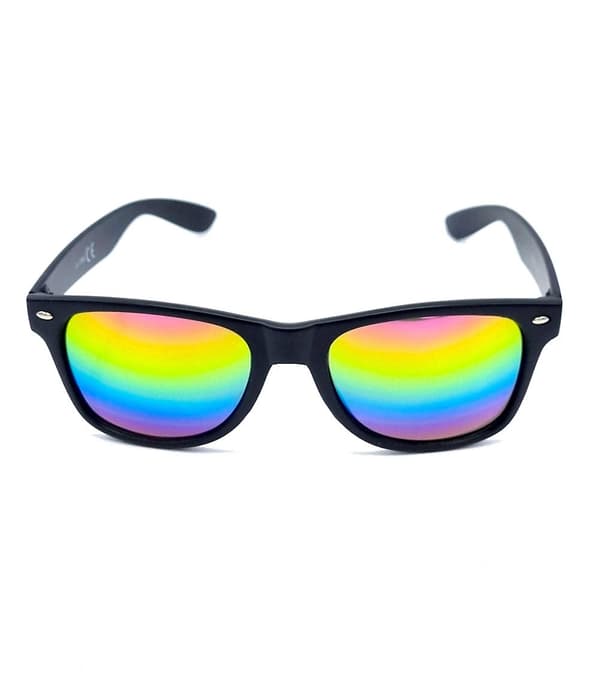 Svarte Retro solbriller Rainbow