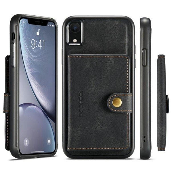 ExpressVaruhuset Iphone Xr Stødsikker Etui Med Magnetisk Kortholder Jeehood Black