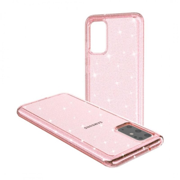 ExpressVaruhuset Samsung S20 Stødabsorberende Mobilcover Sparkle Rose Gold Pink