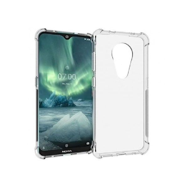 Nokia 7.2 Stötdämpande Silikon Skal Shockr Transparent