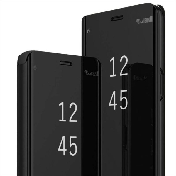 ExpressVaruhuset Samsung S22 Plus Flip Case Clear View Standing V2 Rocket Black