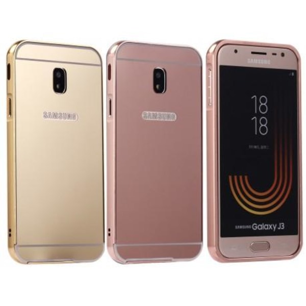 MobileWorld Samsung J3 2017 Elegant Stötdämpande Spegelskal Alumi® Silver