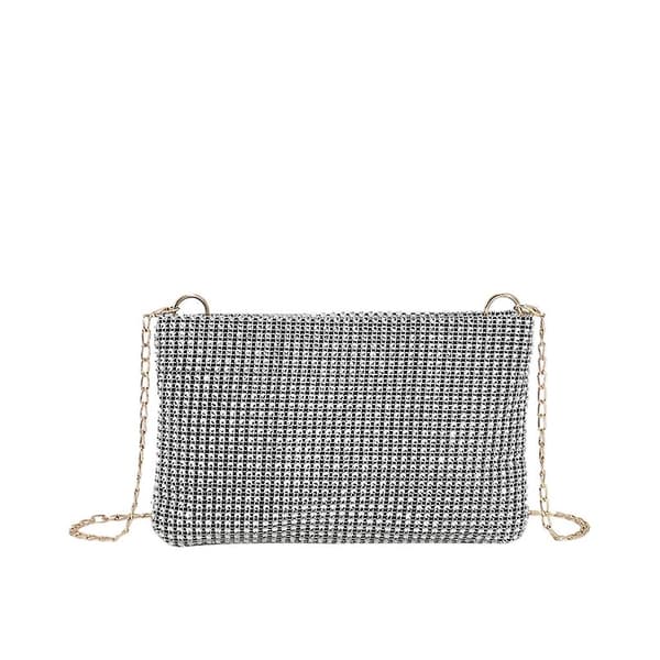 Glitter kuvert taske til kvinder, skuldertaske med kæde, crossbody taske