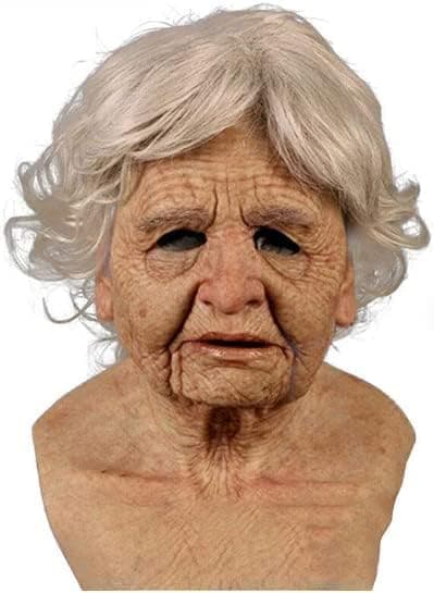 Latexmaske til Halloween, Gammel Mand Dekor Realistiske masker