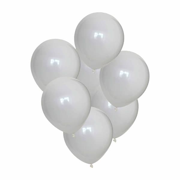 100-pakning Vita Ballonger 26cm Latex Fest Bursdag hvit