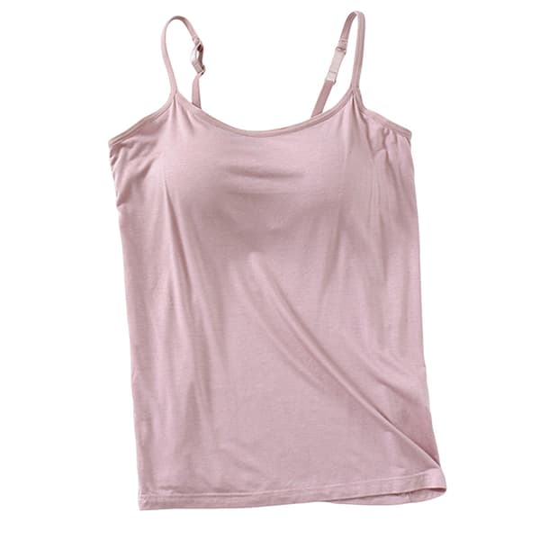 Naisten toppi sisäänrakennetuilla rintaliiveillä Säädettävät spagettiolkaimet Tank Top Naisille Juhlava Päivittäinen Juhla Prom Pinkki