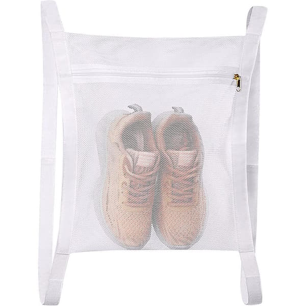 2 stk. Skovaskemaskinpose, vaskeposer kraftig netting skotørkeposer - netting sneaker vaskeposer kompatible med høye sko