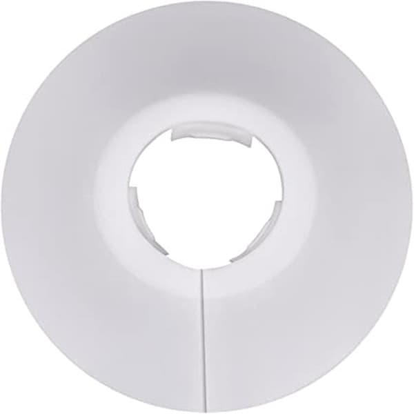 Sett med 12 hvite enkle radiatorrosetter, radiatorrosett, radiatorrørdeksel, rørdeksel, plastrosett kompatibel med varme, deksel