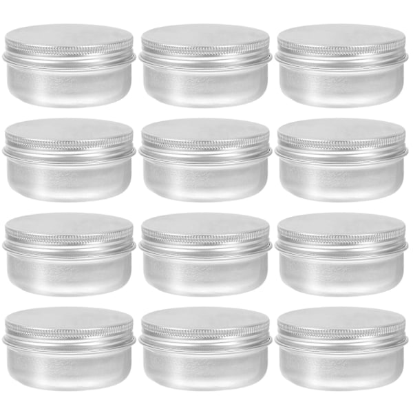 C Sølv 18 Stk. Aluminium Opbevaringsdåser Metalbeholdere Små Dåser Til Slik Teblade Kosmetik
