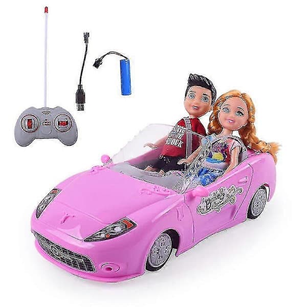 Barbie Motors-mattel Drømmebil Cabrio Glamour - Fjernstyrt for barn, toseter, realistisk, rosa