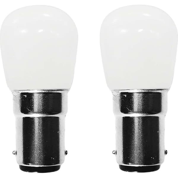 BA15D 2W Varm Hvit 3000K SBC LED-pære, Liten Bajonettfatning, Erstatning for 15W Halogenpære, AC200-240V, BA15D Filament LED for Symaskin