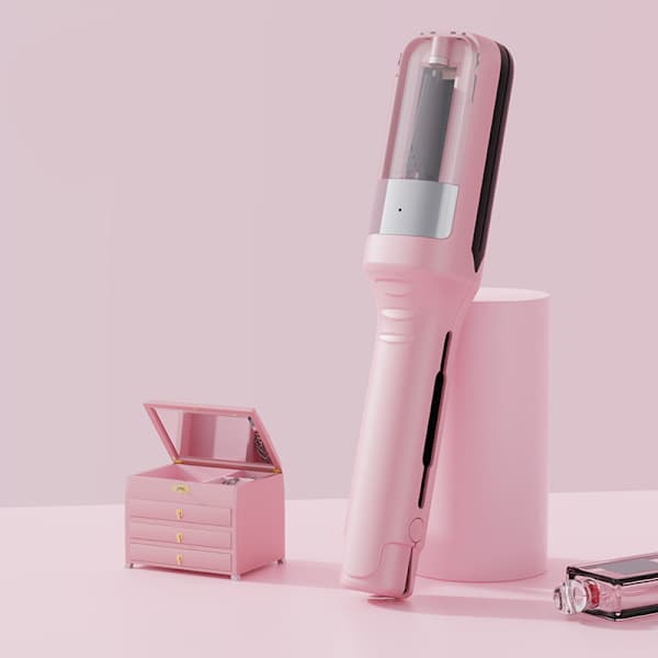 Oppladbar splitt-end trimmer – Ny, brukervennlig, bærbar hårtrimmer som beskytter håret, perfekt for reise, rosa