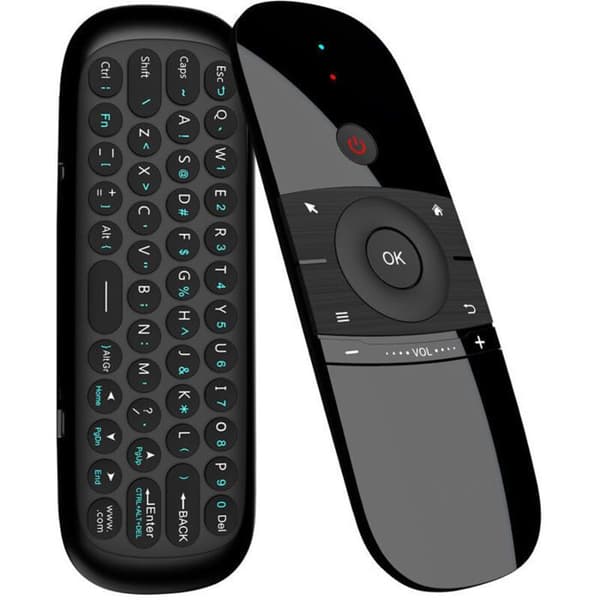 2,4 GHz trådløs luftmus fjernkontroll – 45-tasters innebygd tastatur – 6-akset gyroskop – kompatibel med Android TV og PC