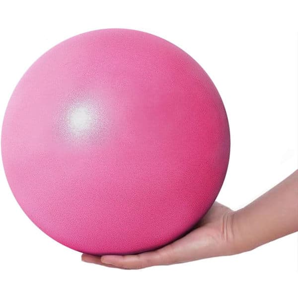 Rosa 25 cm mjuk pilatesboll/liten fitnessboll - mini yogaboll, coreboll, balettboll, liten fitne