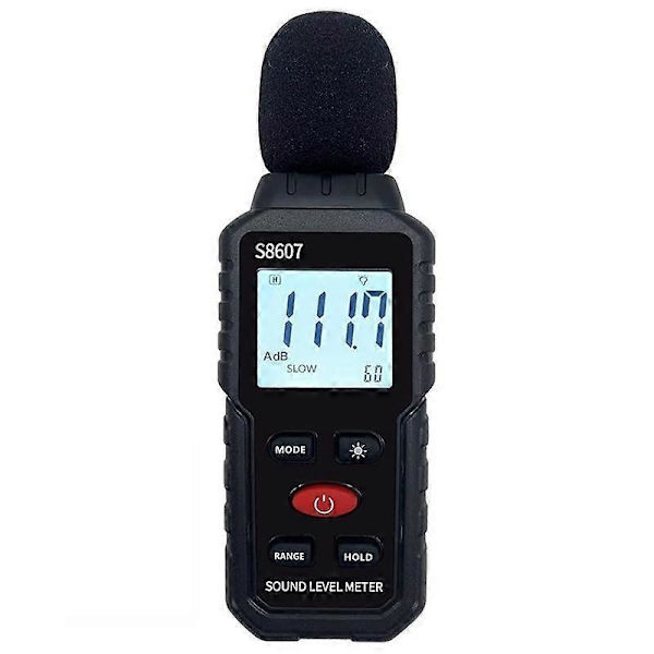 Digitalt lydnivåmåler, lydmåler for klasserom, hjem, gate, 30-130DBA DB-måler for måling av støy, støy desibelmåler