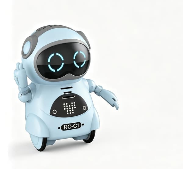 Emo Robotleketøy, AI-følgesvenn for voksne, rullende robotkamera med tale, musikkdans, stemmeendring, automatisk søvn, teknologientusiastens skrivebor