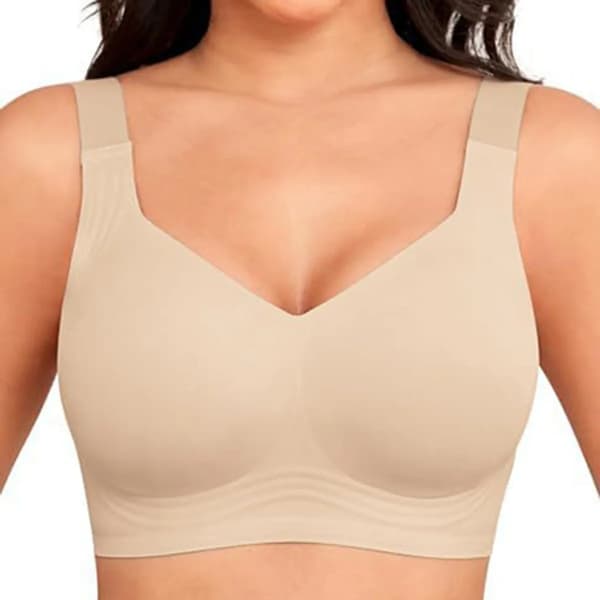 Dame-BH-er Jelly For Push Up Uten Spiler Komfortabel Myk Smør-aktig Yoga Bralette Hverdag Sport T-skjorte Beige