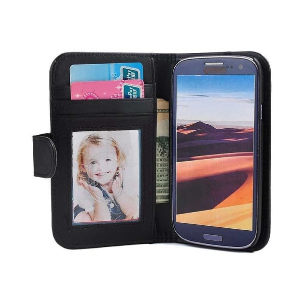 Köp Mobilplånbok Foto Samsung Galaxy S3 (GT-i9300) Svart | Fyndiq