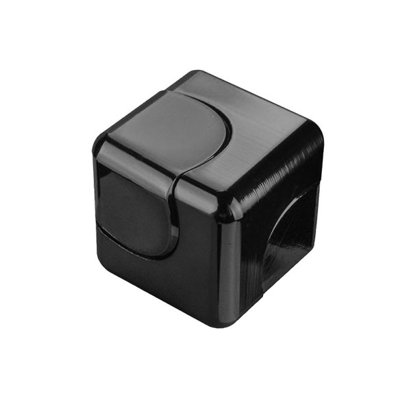 Spinner Cube Finger Leksaker Stress Ångest Lindring Fingertop Gyro Fidget Toy Barn Vuxna Present -ES Black