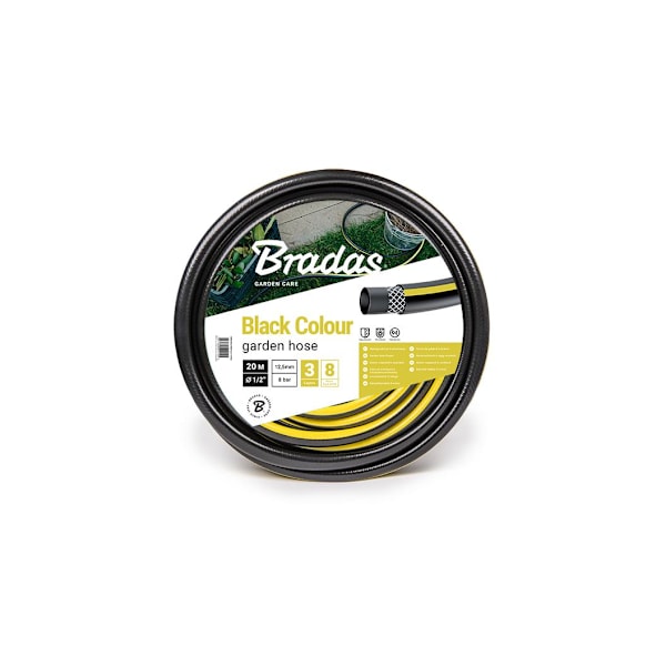 BRADAS Hageslange SVART FARGE 3/4" - 25m