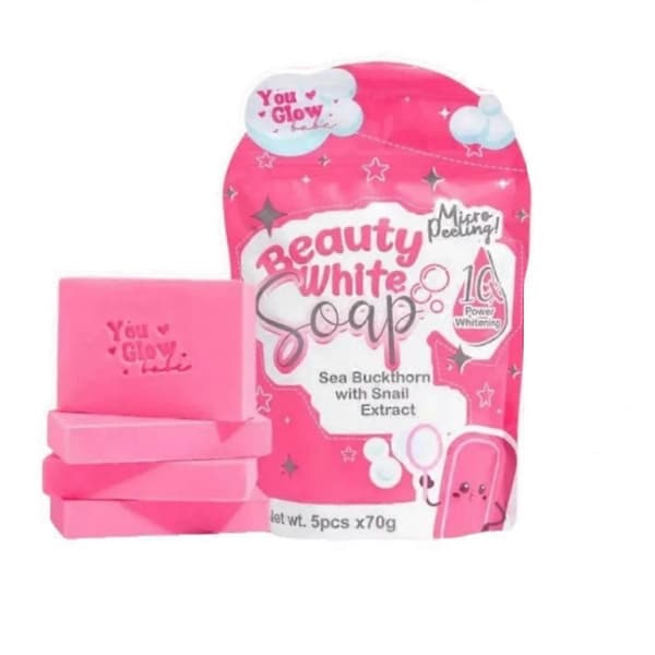 1 pakkaus Beauty White -saippuaa, You Glow Babe, 5 palaa x 70 g