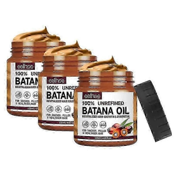 3x økologisk Batana-olje for hårvekst 100 % ren og naturlig Batana-olje for behandling av hårtap Anti-brudd hår